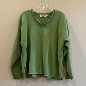 Green V-Neck Sweater